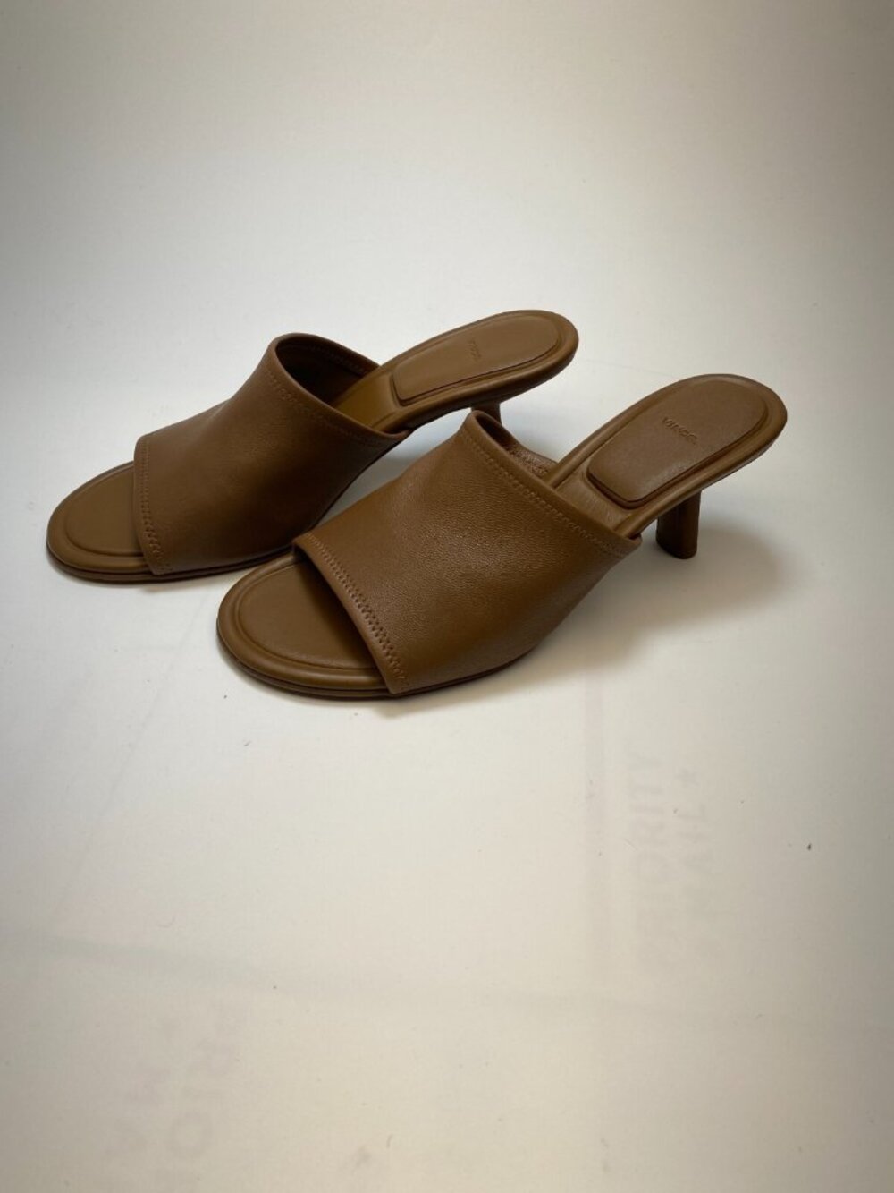 Vince Womens Brown Leather Joan Heel Sandal Sz 8